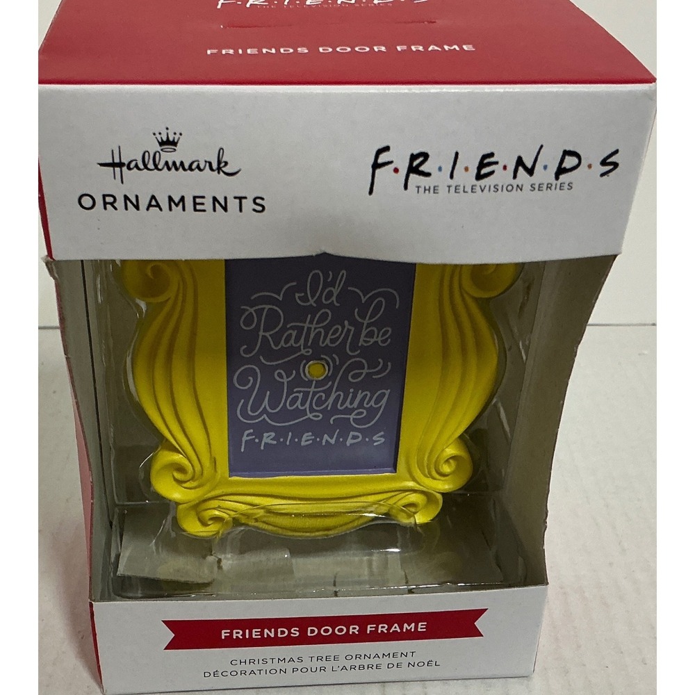 Hallmark Friends Door Frame Ornament Yellow Purple Peephole Monica Apartment OS